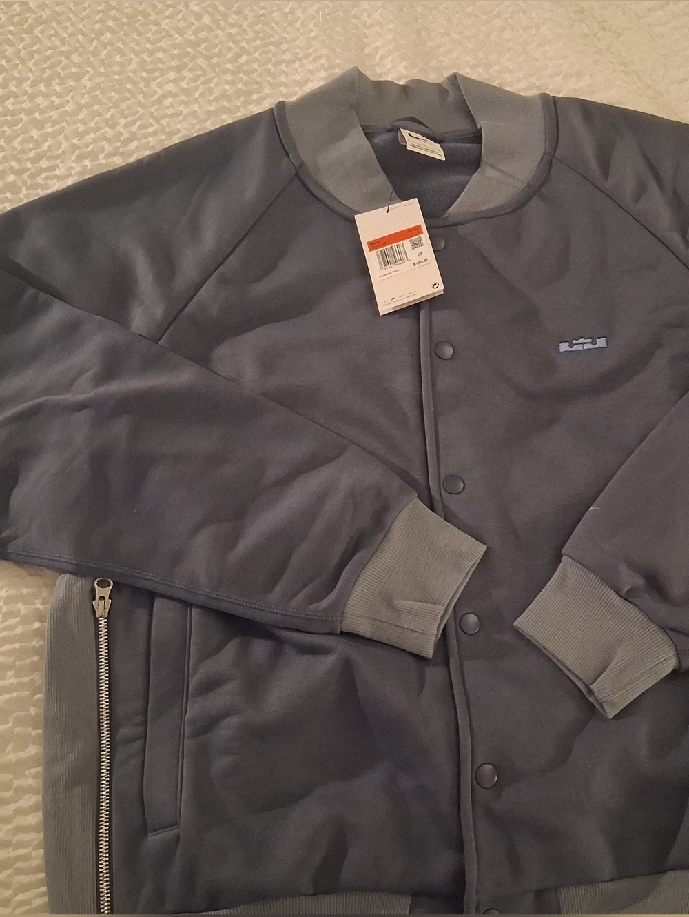 Nike Labron James Men's Gray Bomber Jacket